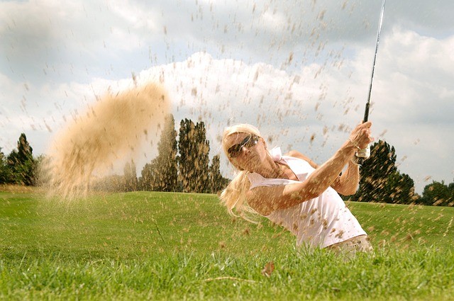 woman golf swing