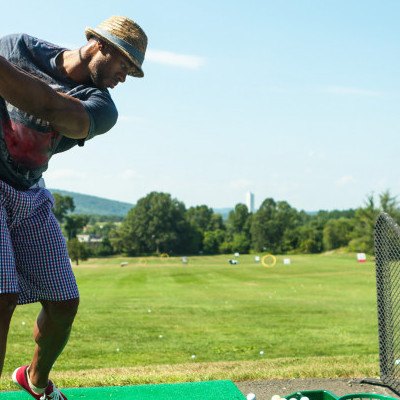golf range swing